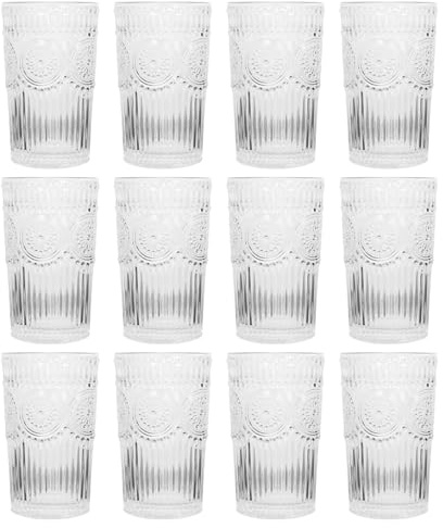 Argon Tableware 350ml Amore Verres Highball - Clair - 12x Grand Va au Lave-Vaisselle Verre Eau Gin Jus Cocktail Boire Gobelets Verrerie