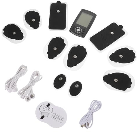 VICASKY Elektronisches Massagegerät mit Dualem Ausgang zur Schmerzlinderung und Muskelstimulation für Rücken und Taille aus Kunststoff mit 36 Modi und Massagepflastern