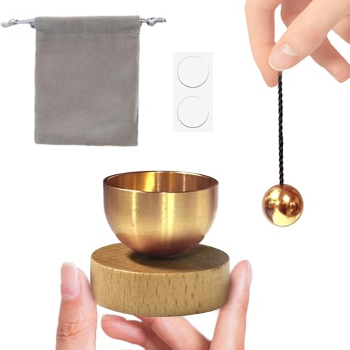 HuaMuDM Flangschale klein tibetische,Tibetisches Klangschalen Set | Mini Klangschale,Meditationsklangschale,Klangschale klein für Yoga,Meditation und Entspannung,Achtsamkeit,Stressabbau