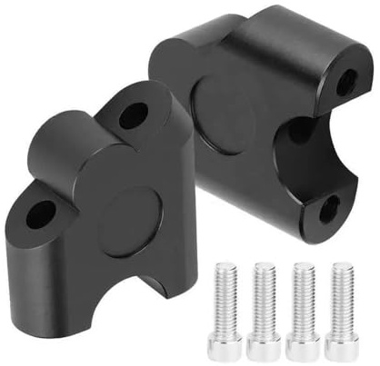Barhöjare 22mm Universal Motorcykel Handtag Riser Styrklämma Back Move Mount Adapter(Black)