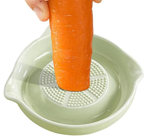 Rallador de ajo de cerámica | Dispositivo triturador de jengibre - Placa de trituración de jengibre - para cocina, cocina, preparación de alimentos, catering, restaurante, ajo, jengibre, cúrcuma