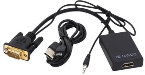 Adattatore cavo convertitore compatibile da VGA a HDMI Ingresso alimentazione audio 1080P for monitor HDTV Proiettore PC Laptop TV-BOX(Type 2)