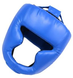 KIXZSAZ Casco de Boxeo Equipo de protección único Casco de Boxeo Equipo de Entrenamiento Kickboxing Transpirable para una Experiencia de Combate definitiva de Combate, Azul, Niños