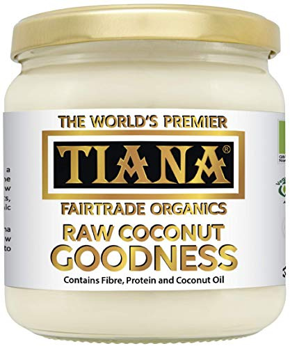 Raw Coconut Goodness 350ml (Pack of 4) – 100% Organic Unsweetened Coconut Flesh – Cold-Pressed Below 40°C – Dairy-Free, Vegan & Gluten-Free – TIANA