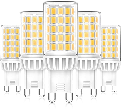 Eco.Luma Lampadine LED G9 Bianco Naturale 4000K, 6W Alogena 50W 60W, Non Dimmerabile G9 LED Lampada, AC 220-240V LED G9 Lampada, Confezione da 5