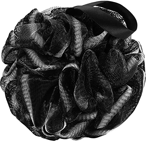 Urbanstrive Shower Bath Sponge XL 75g Soft Shower Loofahs Balls for Body Wash Men Women Bathroom Accessories, 1 Pack, Black
