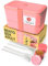 Umami Lunchbox Erwachsene, Verschachtelbar Auslaufsichere Bento Box mit 4 Bestecke & Fächern, Brotdose Erwachsene, Salatbehälter To-Go, Lunch Box für Picknick/Büro, Korallenrosa, 1500 ml