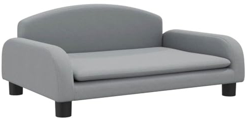 vidaXL Kindersofa, Couch für Kinder, Kindercouch mit runden Kanten, Kindersessel Minisofa Polstersofa Kindermöbel Sofa Kinderzimmer, Hellgrau Stoff