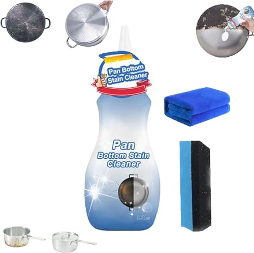Limpiador de manchas de fondo de sartén, limpiador de gel para parte inferior de utensilios de cocina, limpiador de ollas para parte inferior de sartenes, limpiador de acero inoxidable para el hogar,