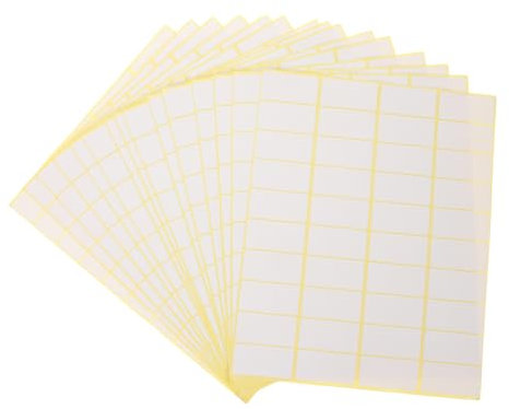 Anneome 15blätter Selbstklebende Etiketten Blanko Leicht Zu Beschriften Etiketten Blatt Weiße Aufkleber Für Preisauszeichnung Kleine Etikettenaufkleber Für Einzelhandel Und