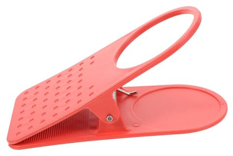 Abrazadera para Portavasos de Mesa de Plástico y Acero Inoxidable Roja