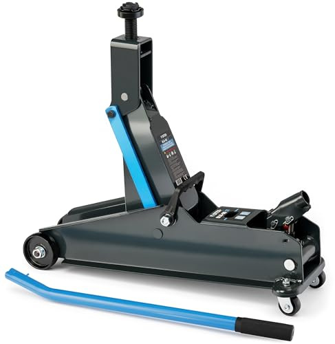 STIX Hydraulischer Wagenheber OLN-06 Rangierwagenheber 3 T | Hubhöhe 200–535 mm, 360° Rollen, 2x Gummiauflage, für SUV, Transporter, Geländewagen
