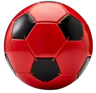 Minifotboll för barn och vuxna – mjuk, hållbar fotboll för träning, träning och lek – perfekt för inomhus- och utomhuskul – flerfärgad design 15 cm (röd)