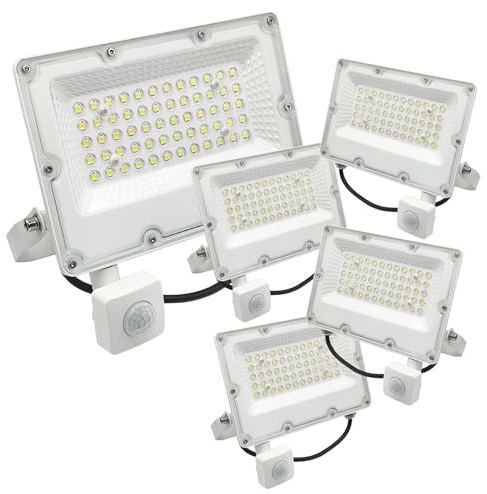 LED ATOMANT 5x Foco Proyector LED 30W con Sensor de Movimiento 6500K IP65 | 4200 Lumenes