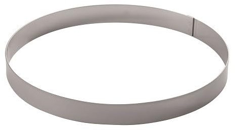 Martellato Acier Inoxydable Cerchio Forme gâteau Ring, Acier Inoxydable, Gris, 200 x 20 mm