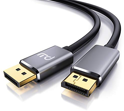 CSL 8k DisplayPort Kabel 1m - Displayport auf Displayport - DP 1.4-7680 x 4320 60Hz - 3840 x 2160 120Hz - 1920 x 1200 240Hz - Bandbreite bis zu 32,4 Gbit s - HBR3, DSC 1.2, HDR 10