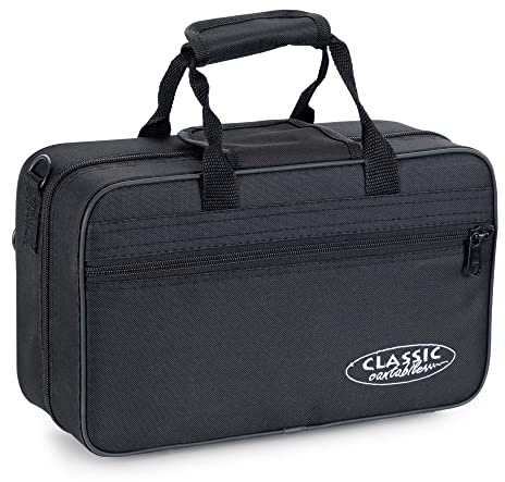 Classic Cantabile Leichtkoffer für TT-400 Taschentrompete - Trompetenkoffer - Lightcase - reiß- und wasserfestes Außengewebe - hochwertige Thermopolsterung - Außenmaße: 32 x 21 x 12 cm - schwarz