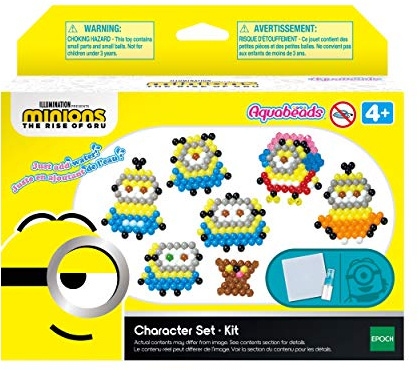 EPOCH Aquabeads - Le kit Les Minions 2 : Il était Une Fois Gru - Kit de Loisirs créatifs - Activité Manuelle Enfants en Toute autonomie - Coffret de Perles à Eau - Jouet Enfant 4 Ans et + - 31605