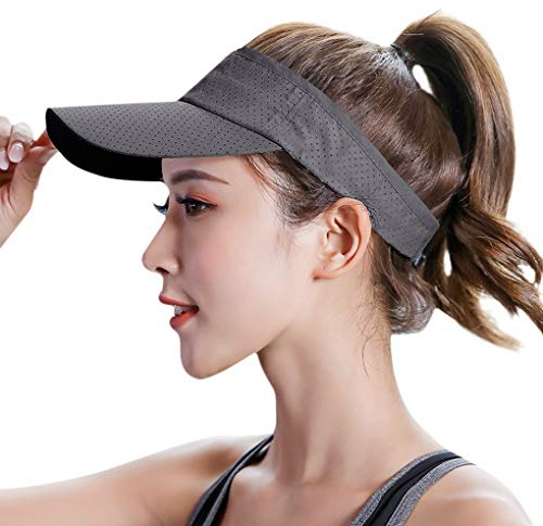 FakeFace Sonnenhut Visor Tennis Cap Bandana Cap Faltbar Sommerhut Sonnenschild Schirmkappe Anti-UV Schnelltrocknend Mesh Baseball Cap Kappe Outdoor Sport Hut für Männer Frauen