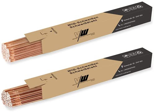 WIG Schweißstäbe - Schweißdraht - Schweißzusatz - Stahl - ER 70S-6 SG3 - Ø 1,6 + 2,4 / Länge 500 mm/je 1 kg - VECTOR WELDING
