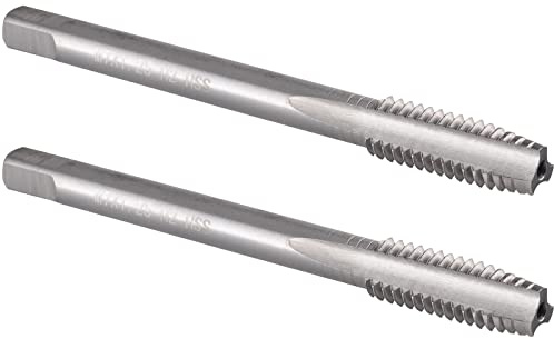 Burkit 2 tarauds filetés M7 x 1,25 pour droitier | Taraud droit M7 x 1,25, fabriqué en acier rapide M2, utilisé pour couper et réparer les filetages internes.
