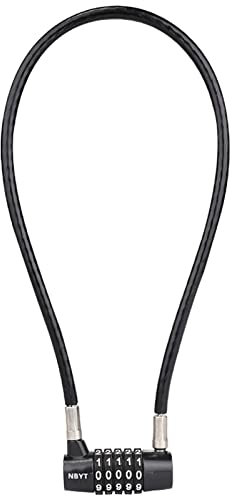 NBYT5-digit Cable Wire Combination Padlock - 22 Length - Approx. 5/16 Diameter, Reset Code for Cabinet Door Handles, Bikes, Gates, Gyms, Schools, Sheds, Lockers, Helmets, Pet Doors Padlock