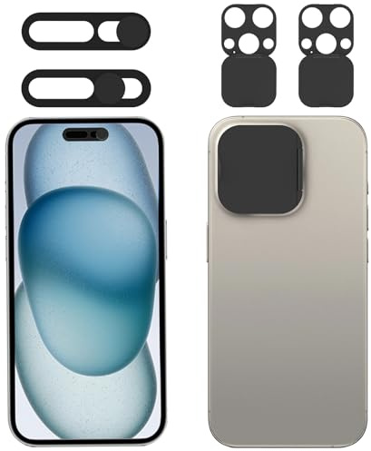 EYSOFT Privatsphäre, kompatibel mit 15 Pro/iPhone 15 Pro Max mit Frontkamera-Abdeckung, schützt Privatsphäre und Sicherheit, beeinträchtigt Aber Nicht die Gesichtserkennung (2 Stück)