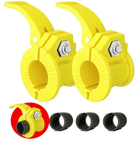 ZY-HUAN Langhantel-Klemmen, Einstellbare Größe Hantel Verschluss 30mm 28mm 25mm 23mm Schnellspanner-Gewicht-Clips,schnellverschlüsse hantelstange für Crossfit, Gewichtheben, Profi-Training (Gelb)