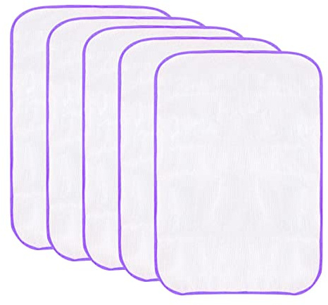 Enzyluxe 5 pcs Ironing Cloth, Ironing Mesh Protective Net Cloth, Iron Mesh Pressing Clothes Heat Resistant Ironing Mat To Avoid Ironing Damage, 60x40cm