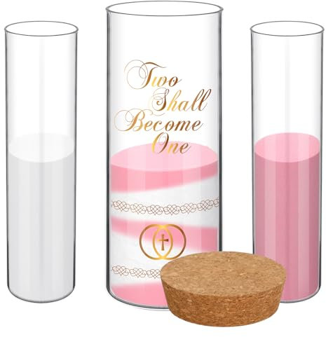 Irenare Unity Sand für Hochzeitszeremonie, Set mit Sandvase, Sandvase, Sand, Korkstopfen für Hochzeiten, Verlobung, Jahrestag, Gedenkstätte, Brautparty (Hochzeit)
