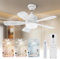 REYLAX 50CM LED Ceiling Fans with Lights and Remote, E27 Screw in Fan Light, 6 Fan Speeds, 3 Colours Stepless Dimming 2000 Lumens, Timer, Light Bulb Fan for Bedroom, Kitchen, Garage