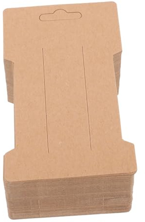 CORHAD 200 Stück Kraftpapier Haarspangen Displaykarten Rechteckige Halter Für Haarschmuck Haarschleifen Und Haarclips Personalisierbare Karten