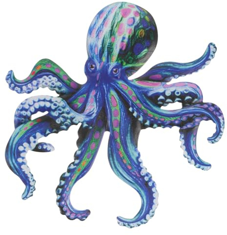 POPETPOP Wall Octopus Decor Metal Hanging Ornament Garden Fence Art Coastal Wall Hanging Decoration Sea Animal Sculpture for Home and Outdoor