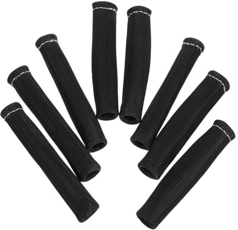 iplusmile 8stücke Teiliges Zündkerzenkabel Schutzset Spark Plug Wire Heat Sleeve Hitzeschutz Schwarz Hochtemperaturbeständig Isolierhülle Für Kraftfahrzeugkabel Und Stecker Langlebiger Schut