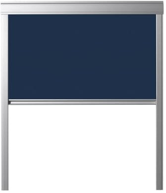 BAUBAY Verdunkelungs-Rollo für Dachfenster Dunkelblau FAKRO | ARON | OptiLight | ERW,Fenstercode: 55/98 – einfache Montage | Fast vollständige Verdunkelung | schmutzresistentes Material