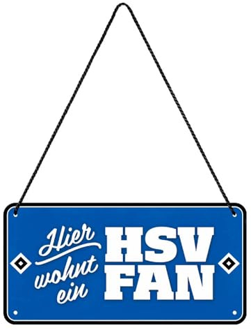 Hamburger SV HSV Blechschild Schild Wandschild Türschild ** Kordel ** in 10 x 20 cm