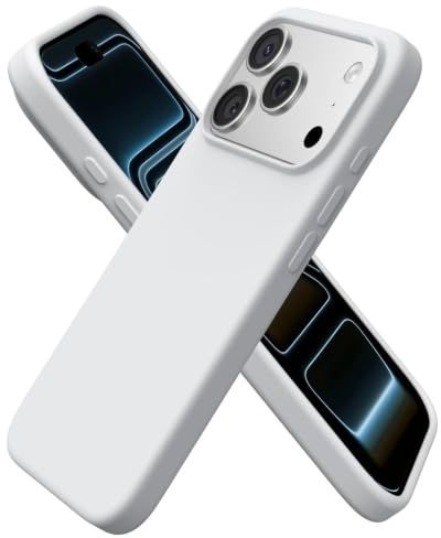 ORNARTO für iPhone 17 Pro Hülle aus Silikon 6,3 Zoll - Leicht Grau | Premium Flüssigsilikon, dünne Handyhülle, weich und griffig, tolle Haptik, stoß- und kratzfest, große Farbauswahl