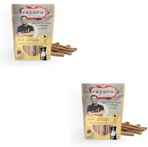 Fresco Martin Rütter Kaustange Huhn | Doppelpack | 2 x 150 g | Ergänzungsfuttermittel für Hunde | Natürlicher Snack | Zur Befriedigung des natürlichen Kautriebs & zur Zahnpflege
