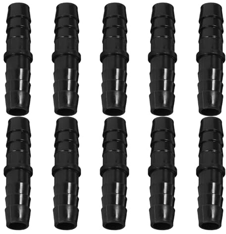 DEARMAMY 10 pezzi Connettori Rapidi per Tubo da Raccordi Barbs in Plastica per Irrigazione e Sistemi Idraulici Facile Installazione e Manutenzione Compatibili con Pompe Acqua