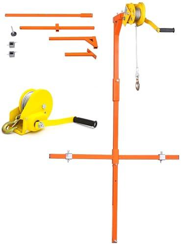 Herramienta plegable de acero inoxidable para aire acondicionado con gancho especial, cabrestante manual para una fácil instalación, manejo y apoyo seguros, hasta 5 caballos, capacidad de 25 m