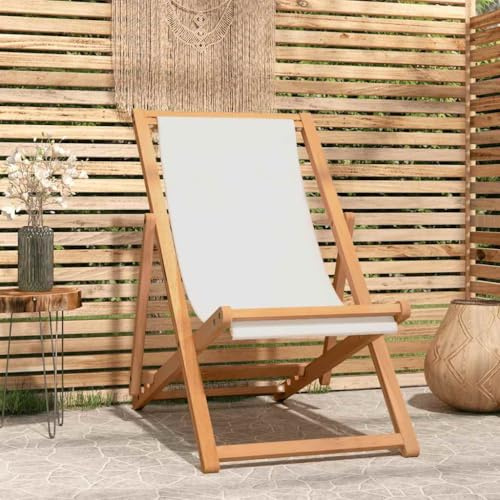 Tonture Tumbona de teca, 56 x 105 x 96 cm, plegable, 3 posiciones, para jardín, playa, balcón, terraza, muebles de exterior resistente a la intemperie