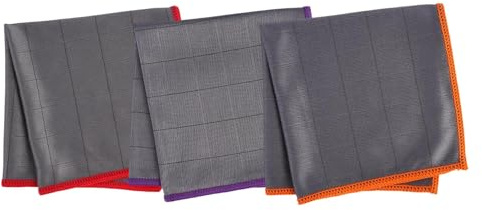 Vauki 3 pezzi Panni per la pulizia delle finestre in carbonio, Panni in microfibra per auto, Panni per finestre senza strisce, Panno magico per la pulizia, Panno multifunzionale in microfibra, per