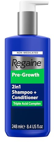Regaine Pre-Growth 2in1 Shampoo and Conditioner 248 ml for Hair Care with Triple Acid Complex to Help Visibly Thicken and Prepare Scalp for Hair Regrowth Treatments