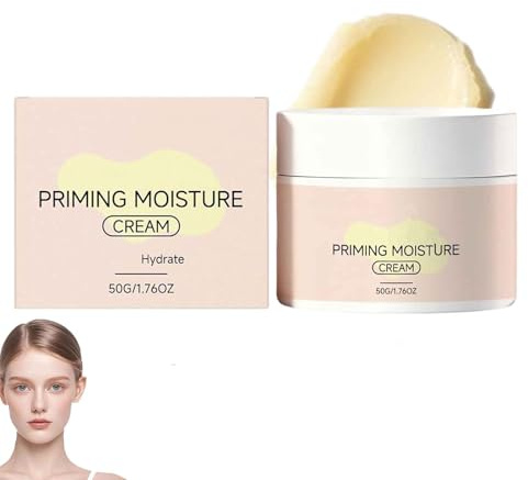 Glowing Priming Moisture Cream, Pore Blurrings & Makeup Gripping Primer, Hydrating Base for Smooth Makeup Application, Korean Primers, Velvety Finish Face Primers For All Skin (1PCS)