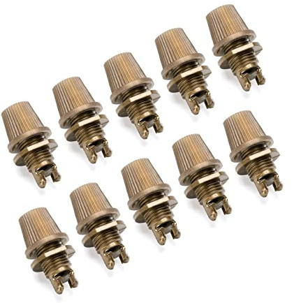10x Klemmnippel Zugentlastung M10x1 gold für Kabel Leuchten Lampen Zugentlaster