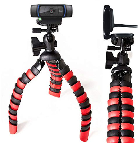 TronicXL Tripod 1W Stativ für Webcam kompatibel mit Logitech C920 Brio 4K C925e C922x C922 C930e C930 C615 Kamera Microsoft Studio Live Zoom-Call Zubehör Home-Office Schreibtisch Ständer Aukey
