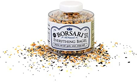 Borsari Everything Bagel Seasoning - Gourmet Bagel Seasoning With Sea Salt and Poppy Seeds - Gluten Free and Keto Friendly Spice for Cooking - Flavorful Seasoning - (3.2 oz - Pack of 1)