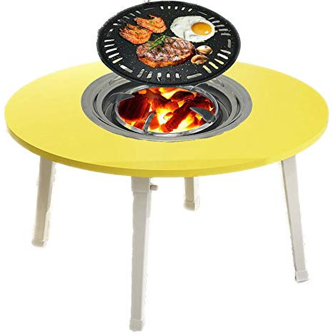 HSJCZMD Portátil Plegable Barbacoa de carbón, Parrilla de la Barbacoa no es fácil a Desaparecer, de Acero Inoxidable Tabla Barbacoa es Conveniente para al Aire Libre, Camping, Patio Trasero, Viajes