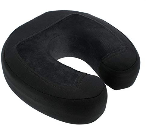 S SUMEX Almohada Ergonómica Cervical para el Cuello Hecha de Espuma de Memoria en Funda de Microfibra y Terciopelo, Almohada de Cuello para Coche, Oficina y Viaje, RK19026