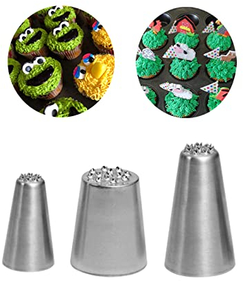Grass Nozzles for Cake Decorating,Grass Piping Nozzle with 233 234 29 Icing Tip for Fur,Hair,Grass Effect
